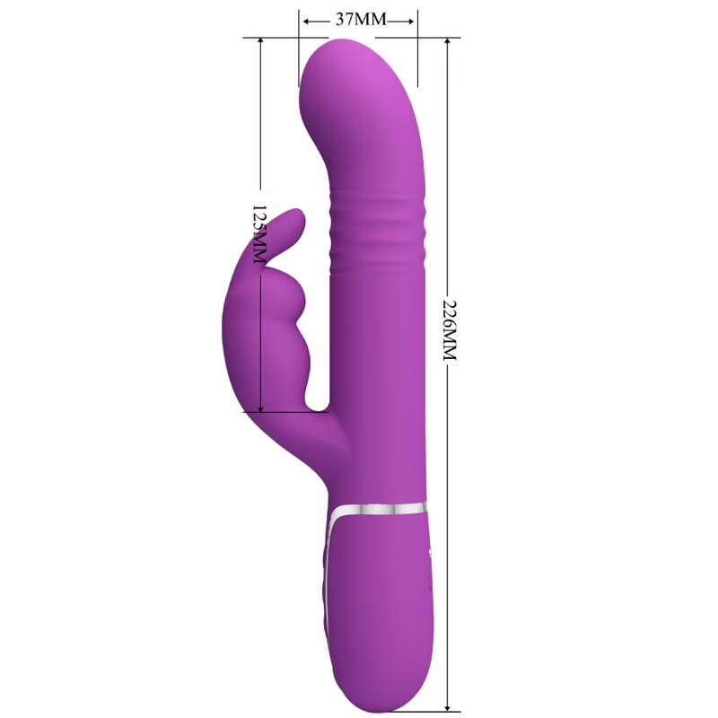 PRETTY LOVE - COALE VIBRADOR RABBIT MULTIFUNCIÓN 4 EN 1 MORADO - Imagen 5