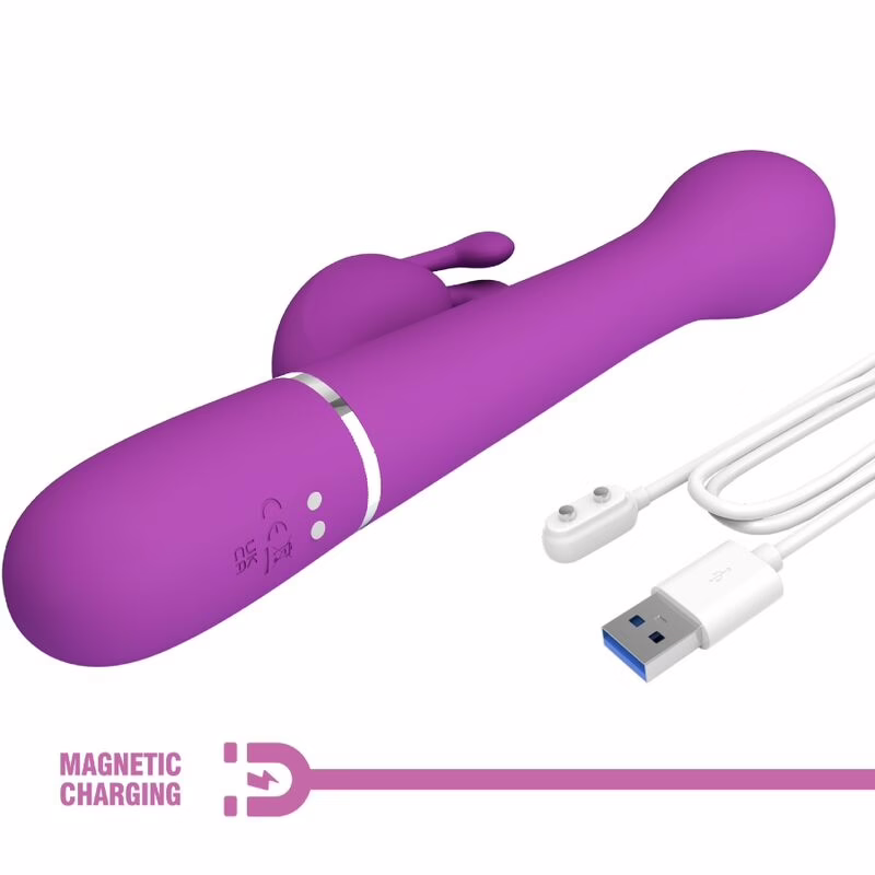 PRETTY LOVE - DEJON VIBRADOR RABBIT MULTIFUNCIÓN 3 EN 1 MORADO - Imagen 7