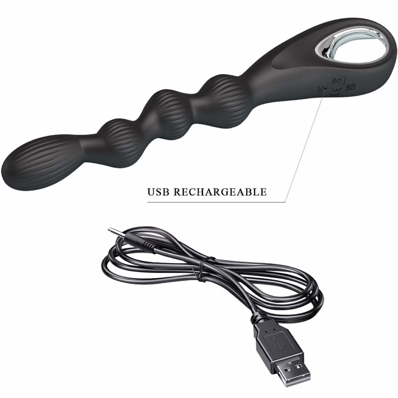 PRETTY LOVE - FEDERER VIBRADOR ANAL 12 VIBRACIONES NEGRO - Imagen 6