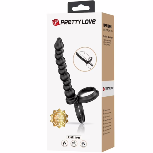 PRETTY LOVE - DILLION ANILLO PENE PARA DONLE PENETACIÓN NEGRO - Imagen 7
