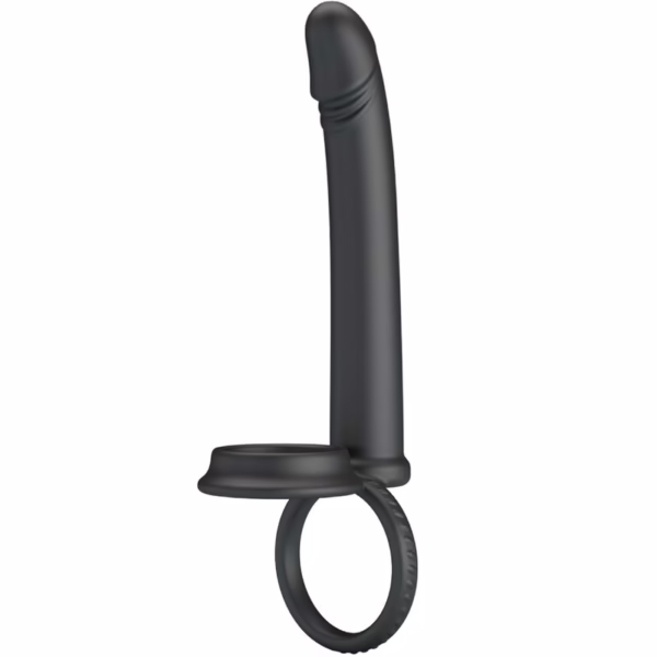 PRETTY LOVE - MOSES ANILLO DOBLE PENE PARA DONLE PENETACIÓN NEGRO - Imagen 2