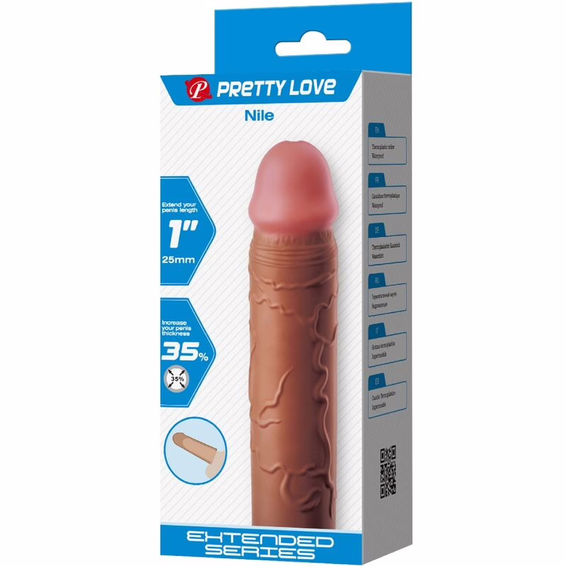 PRETTY LOVE - NILE FUNDA PARA PENE CON EXTENSIÓN DE 2.5 CM MULATO - Imagen 7