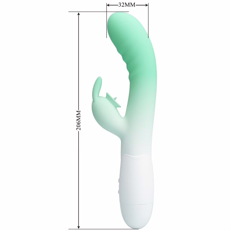 PRETTY LOVE - CERBERUS VIBRADOR RABBIT 3O VIBRACIONES VERDE - Imagen 6