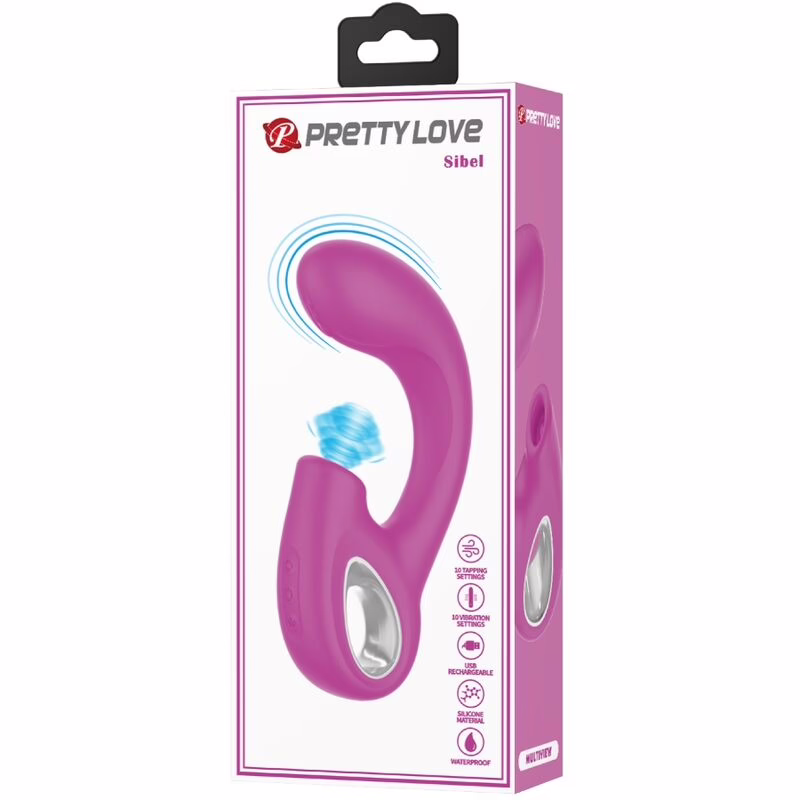 PRETTY LOVE - SIBEL VIBRADOR PUNTO G + ESTIMULADOR CLÍTORIS 10 VIBRACIONES MORADO - Imagen 7