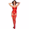 CHILIROSE - CR 4845 CORSET Y MEDIAS ROJO M - Imagen 4