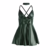 SUBBLIME - 955441 VESTIDO CON TIRANTES DE CUERO VERDE L/XL - Imagen 6