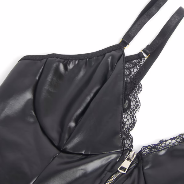 SUBBLIME - 955465 BODY CON CREMALLERA DE CUERO NEGRO L/XL - Imagen 6