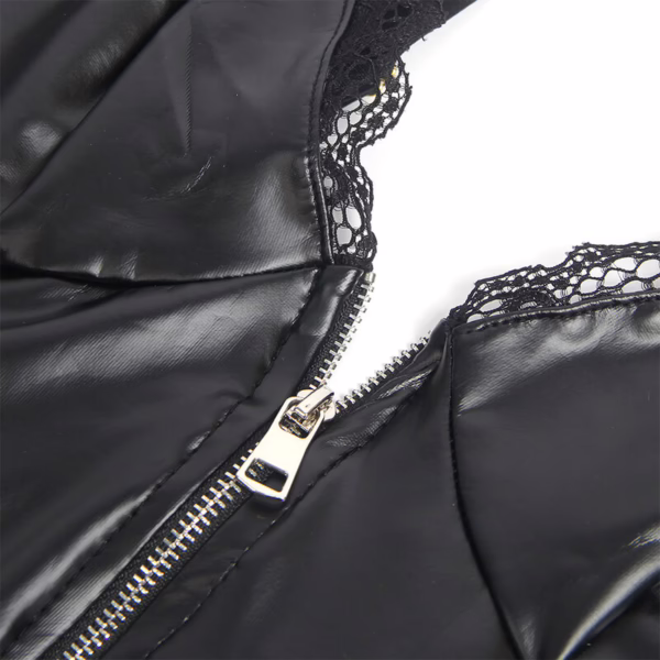 SUBBLIME - 955465 BODY CON CREMALLERA DE CUERO NEGRO L/XL - Imagen 7