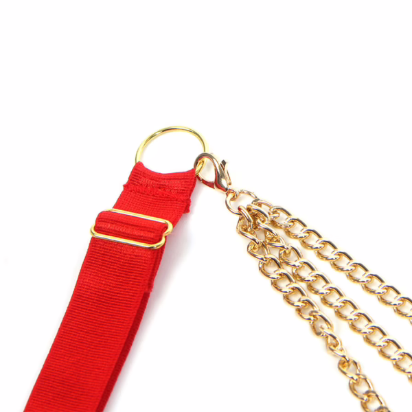 SUBBLIME - 955519 CONJUNTO SUJETADOR CON CADENAS Y CORAZÓN DE MALLA ROJO S/M - Imagen 6