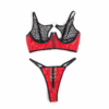 SUBBLIME - 955540 CONJUNTO SUJETADOR CON CREMALLERA DE MALLA DE CHAROL ROJO L/XL - Imagen 6
