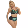SUBBLIME - 955564 CONJUNTO SUJETADOR CON CREMALLERA DE MALLA DE CHAROL VERDE L/XL - Imagen 2