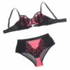 SUBBLIME - 955588 CONJUNTO SUJETADOR CON CREMALLERA DE MALLA DE CHAROL ROSA L/XL - Imagen 7