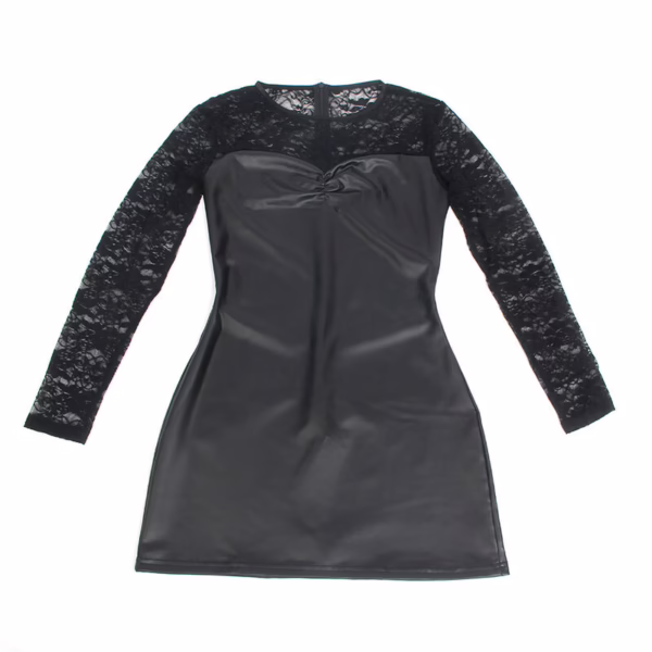SUBBLIME - 955595 VESTIDO DE MANGA LARGA CON ENCAJE NEGRO S/M - Imagen 6