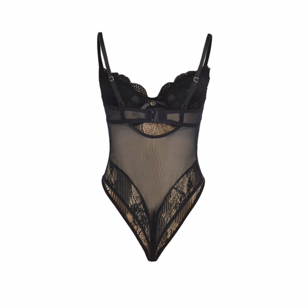 SUBBLIME - 955618 BODY DE ENCAJE CON CIERRE INFERIOR NEGRO S/M - Imagen 5