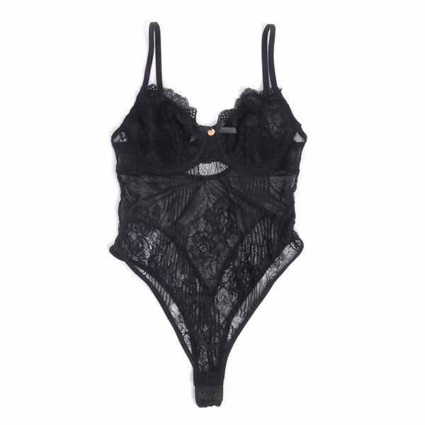 SUBBLIME - 955618 BODY DE ENCAJE CON CIERRE INFERIOR NEGRO S/M - Imagen 6