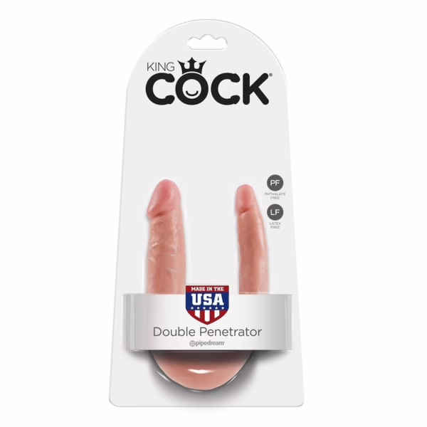KING COCK - DILDO DOBLE PENETRACIÓN 12.7 CM NATURAL - Imagen 6