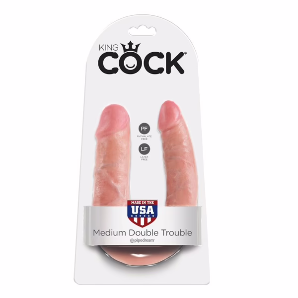 KING COCK - DILDO DOBLE PENETRACIÓN 13.9 CM NATURAL - Imagen 6