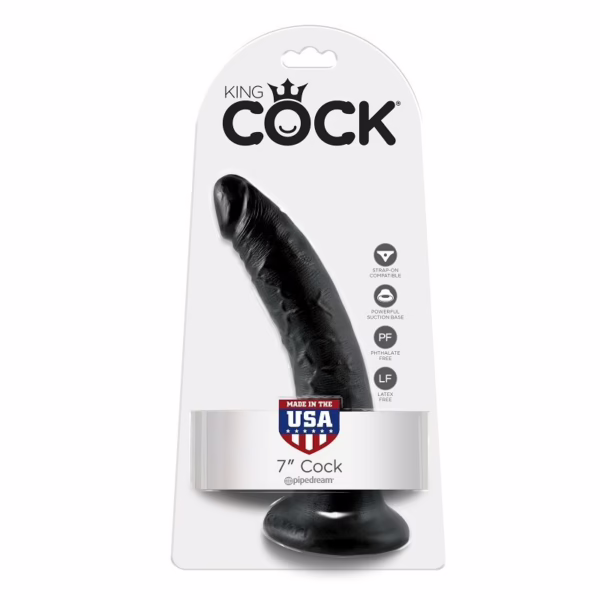 KING COCK - 7 PENE NEGRO 17.8 CM - Imagen 6