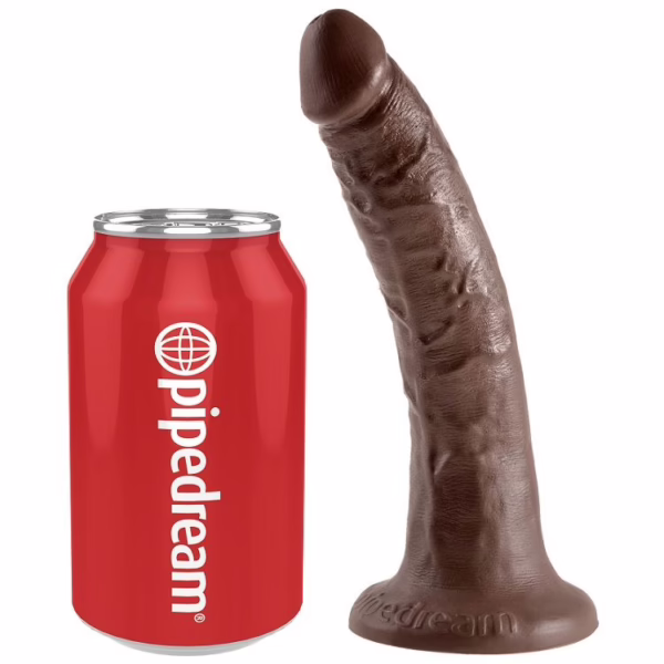 KING COCK - 7 PENE COLOR CHOCOLATE 17.8 CM - Imagen 8