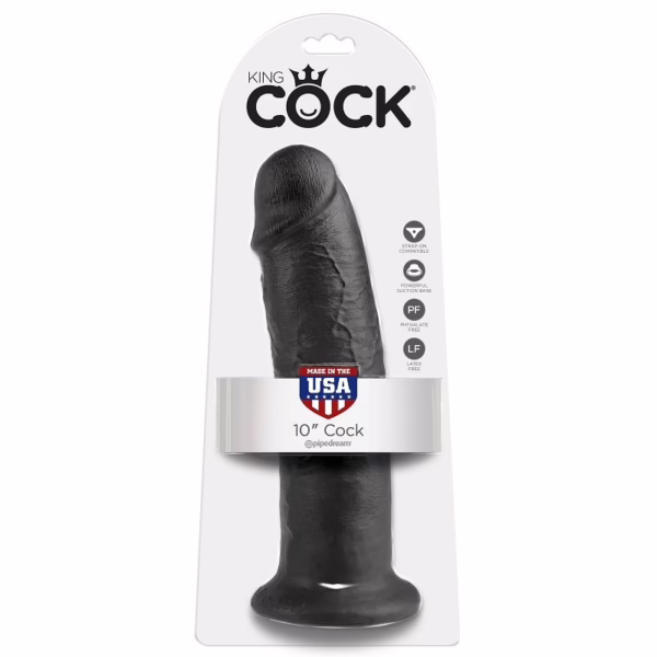 KING COCK - 10 PENE NEGRO 25 CM - Imagen 12
