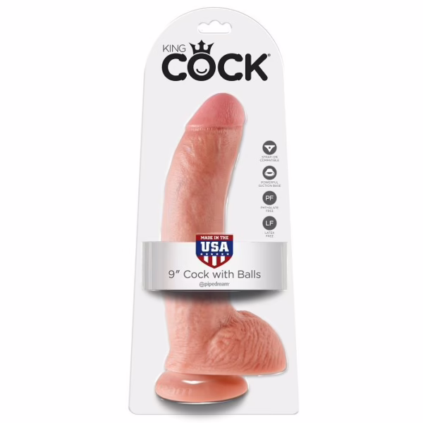 KING COCK - 9 PENE REALÍSTICO NATURAL 22.9 CM - Imagen 6