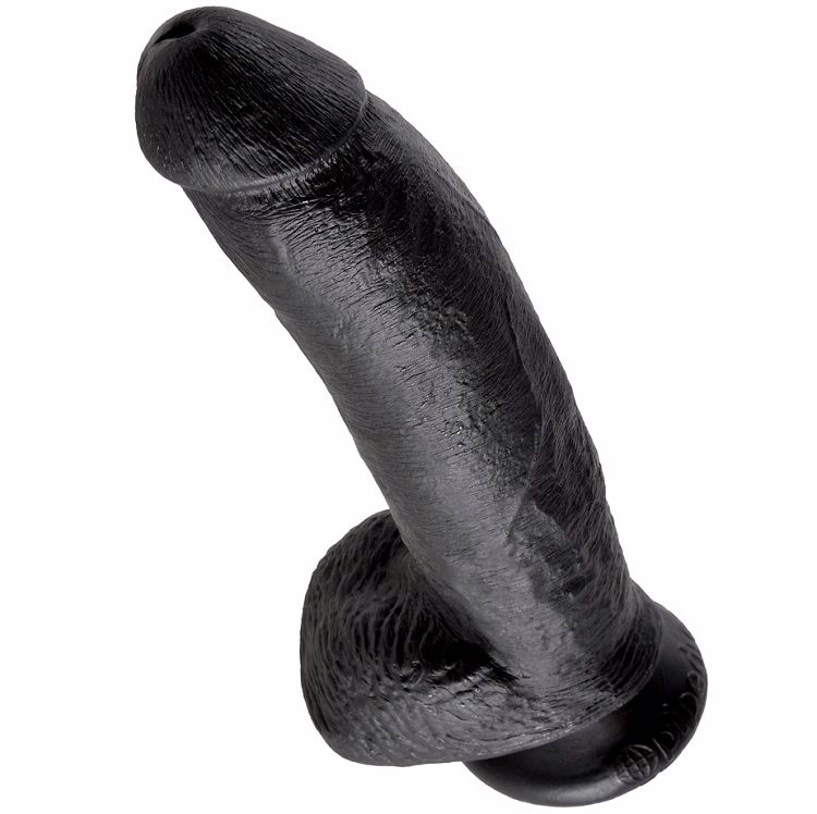 KING COCK - 9 PENE REALISTICO NEGRO 22.9 CM - Imagen 4