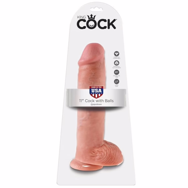 KING COCK - 11 PENE REALÍSTICO NATURAL 28 CM - Imagen 6