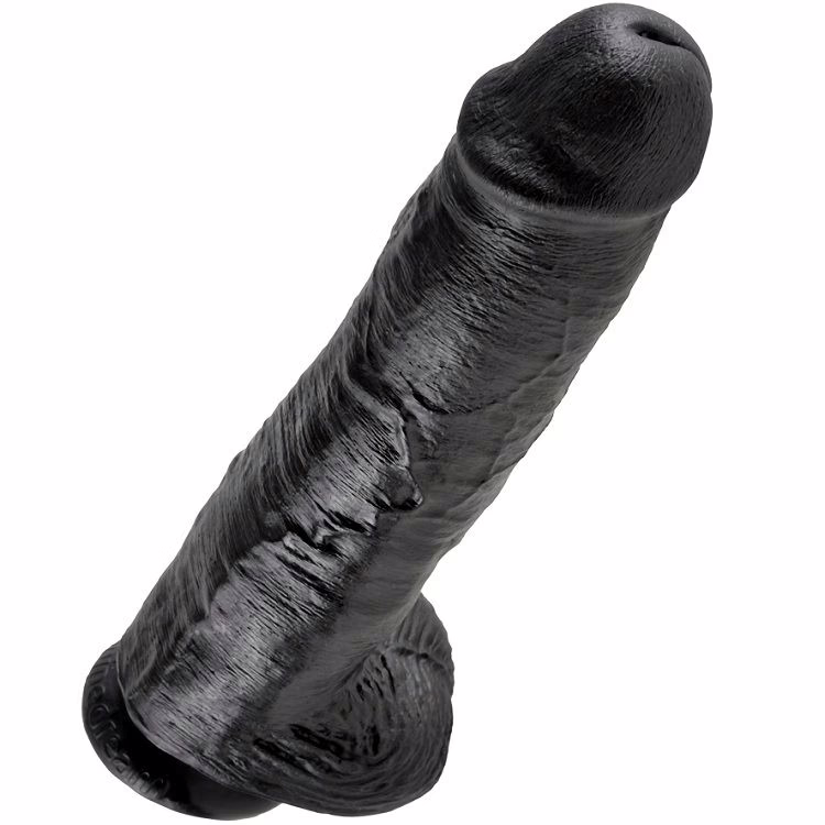 KING COCK - 11 PENE REALISTICO NEGRO 28 CM - Imagen 5