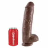 KING COCK - 11 PENE REALÍSTICO MARRÓN 28 CM - Imagen 9
