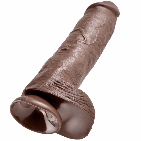 KING COCK - 11 PENE REALISTICO MARRON 28 CM - Imagen 6