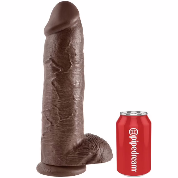 KING COCK - 12 PENE REALÍSTICO MARRÓN 30.48 CM - Imagen 9