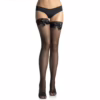 LEG AVENUE - MEDIAS DE REJILLA NEGRA CON DETALLE SUPERIOR DE ENCAJE Y LAZO - Imagen 2