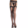 LEG AVENUE - OUTLET - MEDIAS NEGRAS CON LIGUERO DE ENCAJE - Imagen 2