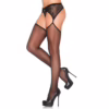 LEG AVENUE - MEDIAS CON LIGUERO BORDADO NEGRO - Imagen 3