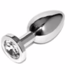 METAL HARD - ANAL PLUG DIAMOND TRANSPARENTE SMALL 5.71CM - Imagen 3