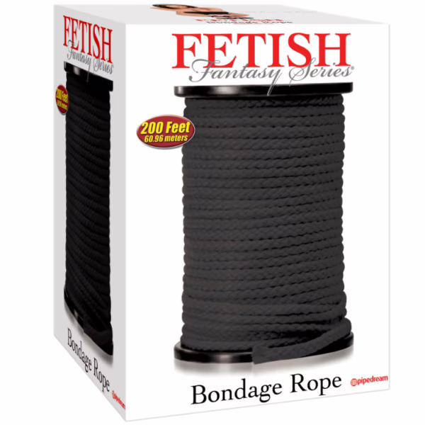 FETISH FANTASY SERIES - SERIES BONDAGE CUERDA SEDA NEGRO 60.96 METROS - Imagen 4