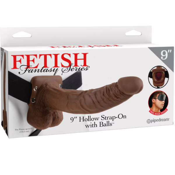 FETISH FANTASY SERIES - 9 ARNÉS CON TESTÍCULOS HUECO MAN 22.9 CM MARRÓN - Imagen 8