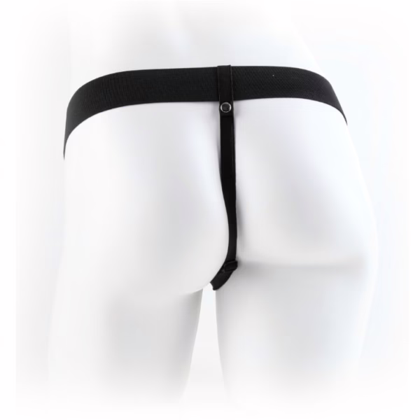 FETISH FANTASY SERIES - 9 HOLLOW STRAP-ON WITH BALLS 22.9CM NATURAL - Imagen 7