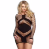 LEG AVENUE - MINI VESTIDO RED SEXY NEGRO TALLA GRANDE 1X/2X - Imagen 3