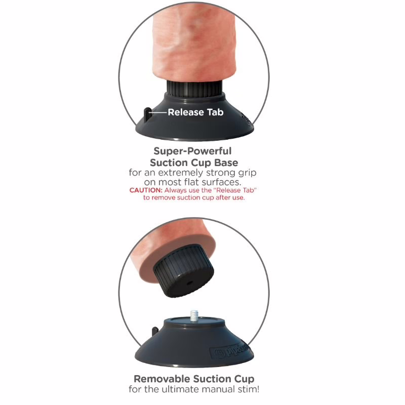 KING COCK - DILDO VIBRADOR 23 CM NATURAL - Imagen 4