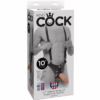 KING COCK - STRAP-ON CON DILDO HUECO 25.5 CM Y TIRANTES COLOR CARNE - Imagen 10