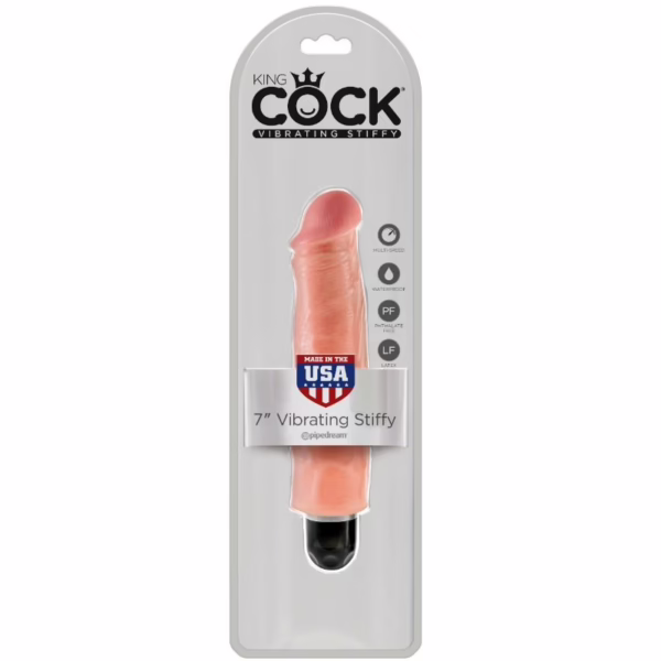 KING COCK - VIBRADOR REALISTICO STIFFY 17.8 CM NATURAL - Imagen 7