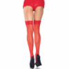 LEG AVENUE - MEDIAS CON COSTURA Y ENCAJE TALLA GRANDE ROJO 1101Q - Imagen 2