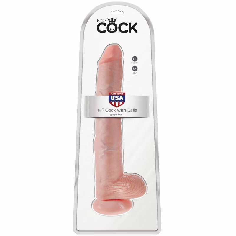 KING COCK - PENE CON TESTÍCULOS 35.6 CM COLOR NATURAL - Imagen 2