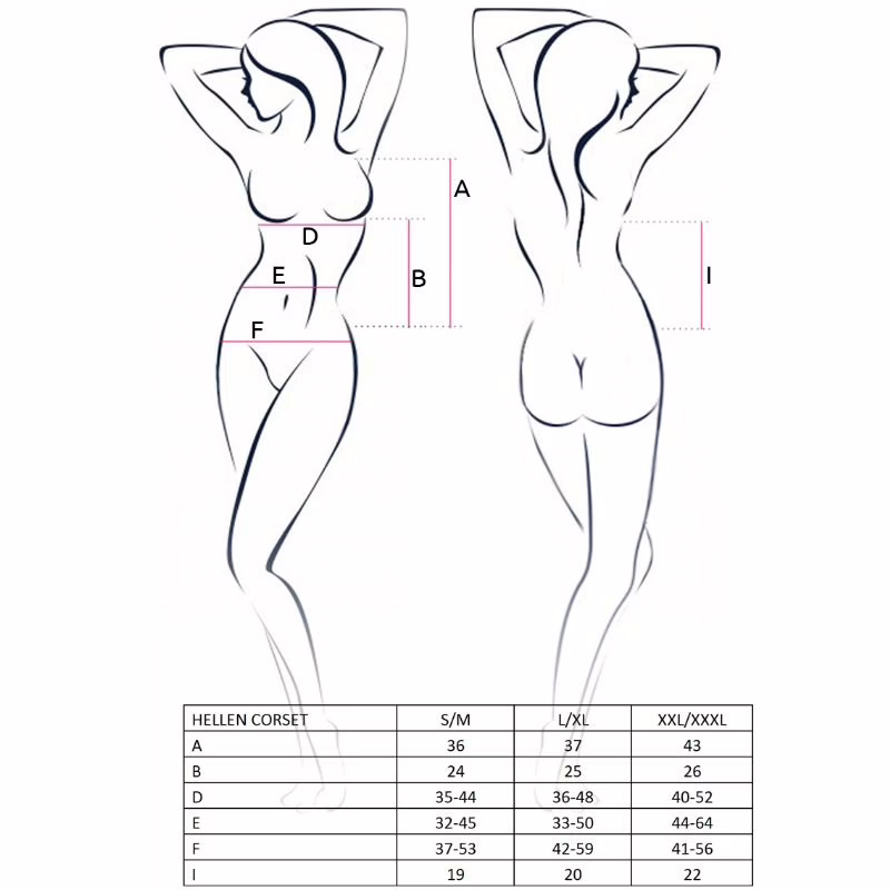 PASSION - WOMAN HELLEN CORSET NEGRO TALLA L/XL - Imagen 2