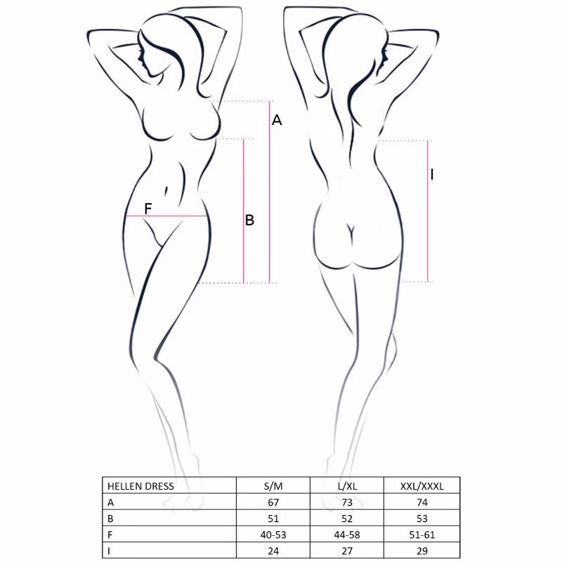 PASSION - WOMAN HELLEN VESTIDO Y TANGA TALLA S/M - Imagen 2