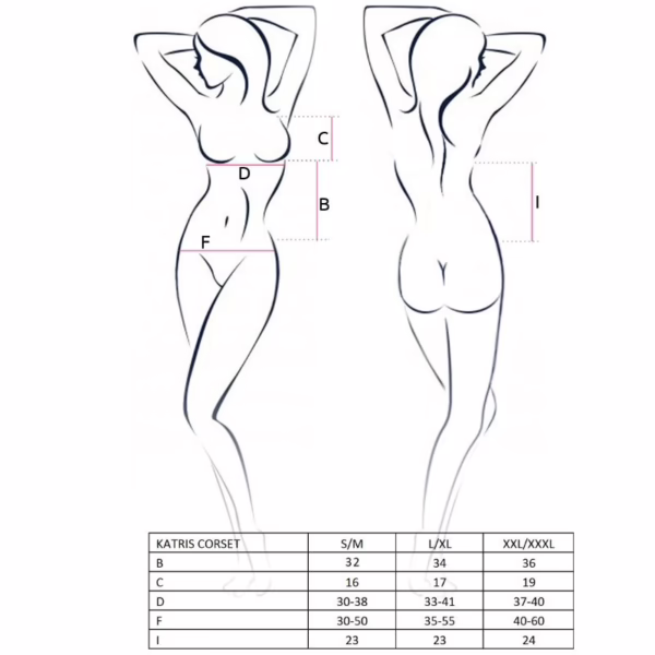 PASSION - WOMAN KATRISS CORSET NEGRO TALLA L/XL - Imagen 5
