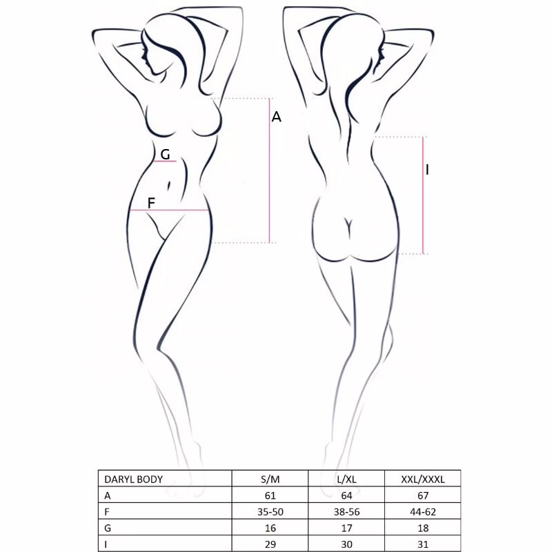 PASSION - WOMAN DARYL TEDDY NEGRO TALLA S/M - Imagen 3