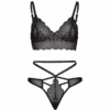 LEG AVENUE - SET 2 PIEZAS CON TANGA DOBLE TIRANTA S/M NEGRO - Imagen 8