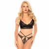 LEG AVENUE - SET 2 PIEZAS CON TANGA DOBLE TIRANTA S/M NEGRO - Imagen 5